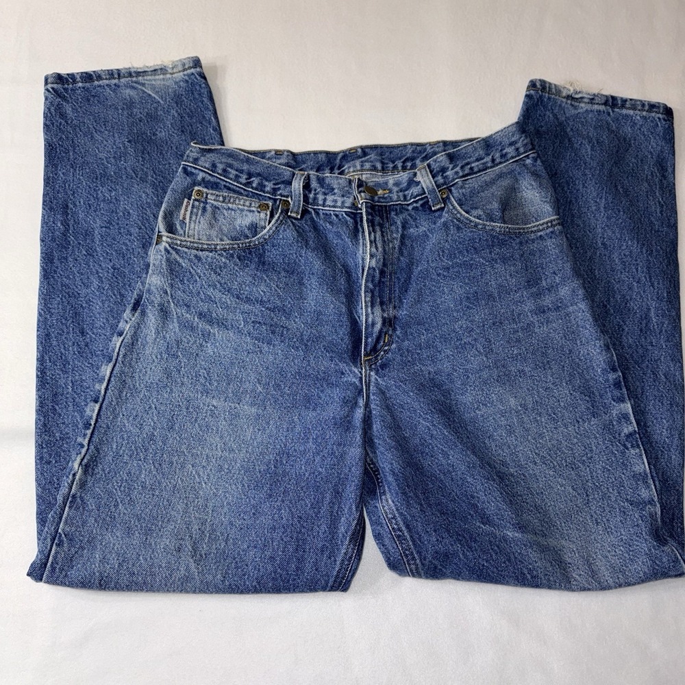 VTG Carhartt - Men's Size 32 Blue Denim Faded Distressed Broken In Jeans No Tag - Picture 10 of 16